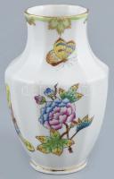 Herendi Viktória mintás váza, jelzett, kopásnyomokkal, m:12cm