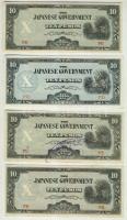 Fülöp-szigetek/II. világháború/japán megszállás 1942. 10P (6x) T:I,II