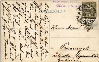 1913 Budapest IX. Ferenc József híd, Egyetem, gyárak, elevátor, ipartelep