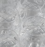 Ólomkristály borospohár, 8 db, metszett, hibátlanok, m: 20 cm