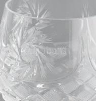 Ólomkristály borospohár, 8 db, metszett, hibátlanok, m: 20 cm