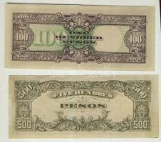 Fülöp-szigetek/II. világháború/japán megszállás 1943-44. 1P, 5P, 10P, 100P, 500P T:I,II