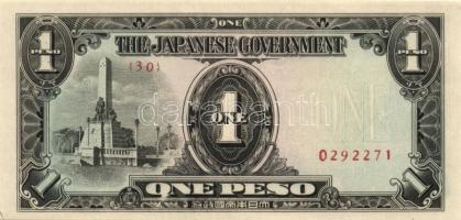 Fülöp-szigetek/II. világháború/japán megszállás 1943-44. 1P (2x), 5P (3x), 100P, 500P T:I,II,III Összesen 7db!