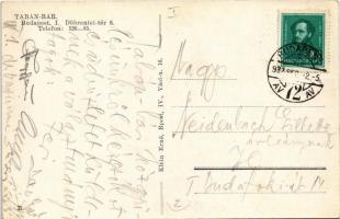 1937 Budapest I. Tabán-bár, dancing, tánc, hangulat, belső. Tervezték Strohmayer (Döbrentei tér 6.)