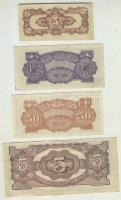Malájföld / II.világháború / japán megszállás 1942-44. 4klf bankjegy + Óceánia / II.világháború / ja...