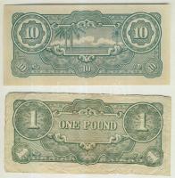 Malájföld / II.világháború / japán megszállás 1942-44. 4klf bankjegy + Óceánia / II.világháború / ja...