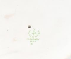 Hollóházi nagy méretű, porcelán váza, Pénzverde logójával, jelzett, kopott, ferde m:41cm