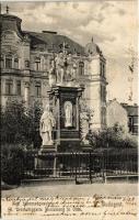 1904 Budapest II. Zsigmond tér, Szentháromság fogadalmi-oszlop. Divald Károly 627.