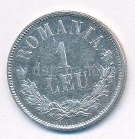 Románia 1874. 1L Ag T:1,1- Romania 1874. 1 Leu Ag C:UNC,AU Krause KM#10