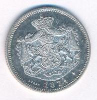 Románia 1874. 1L Ag T:1,1-
Romania 1874. 1 Leu Ag C:UNC,AU
Krause KM#10