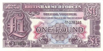 Nagy-Britannia 1950-es, 60-as, 70-es évek katonai bankjegyek 6klf T:I