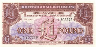 Nagy-Britannia 1950-es, 60-as, 70-es évek katonai bankjegyek 6klf T:I