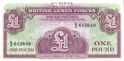 Nagy-Britannia 1950-es, 60-as, 70-es évek katonai bankjegyek 6klf T:I