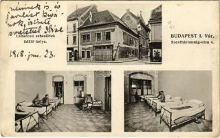 1918 Budapest I. Vár, Lábadozó sebesültek üdülő helye, belső. Szentháromság utca 4. (lebontották) (EK)