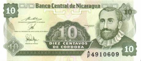 Nikaragua 4klf modern bankjegy T:I