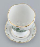 Herendi zöld Apponyi tojástartó 1 db Kézzel festett, jelzett, hibátlan.6 cm