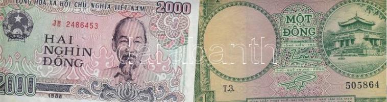 Vietnam (Észak-,Dél-,Egyesült) 26klf modern bankjegy T:I