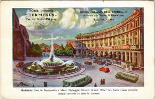 1936 Roma, Rome; Piazza dell'Esedra, Hotel Pension Terminus (EK)