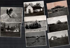 14 db vegyes témájú fotó (falvak, mesterségek, dohánygyár), 11,5×8 cm