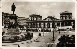 1938 Napoli, Naples; Stazione ferroviaria Centrale / railway station, tram (EB)