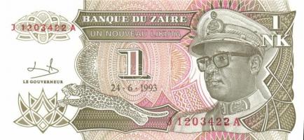 Zaire 1985-1995. 10klf bankjegy T:I