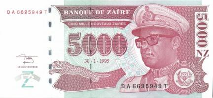 Zaire 1985-1995. 10klf bankjegy T:I