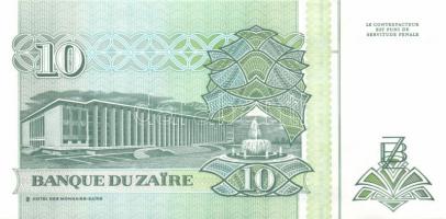 Zaire 1985-1995. 10klf bankjegy T:I