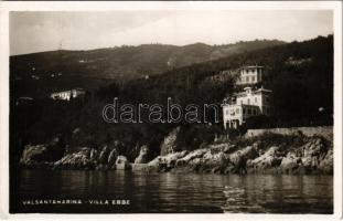 1937 Moscenicka Draga, Valsantamarina, Draga di Moschiena; Villa Ebbe