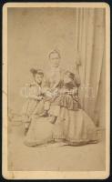 Vizitrkátya cca 1860 Anya két gyermekkel Teschen
