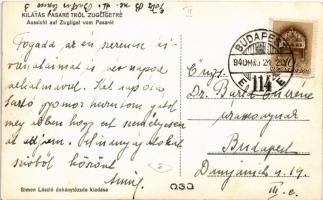 1940 Budapest II. Kilátás a Pasarétről a Zugligetre, háttérben az Erzsébet-kilátó