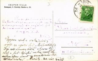 1939 Budapest II. Törökvész, Csupor Villa. Endrődy Sándor utca 66