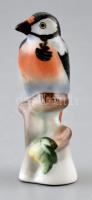 Herendi porcelán harkály madár figura, poszáta, kézzel festett, jelzett, egészen apró kopásnyommal, m: 8 cm