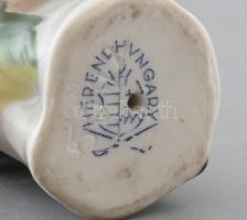 Herendi porcelán harkály madár figura, poszáta, kézzel festett, jelzett, egészen apró kopásnyommal, ...