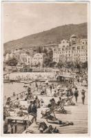 Abbazia, Opatija; Kupaliste Slatina / beach, bathers, sunbathing (EK)