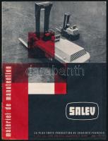 cca 1960-1980 Salev targoncák, francia nyelvű, illusztrált reklámprospektus, katalógus, 16 p.