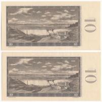 Csehszlovákia 1960. 10K (2x) sorszámkövetők "E56 560221 - E56 560222" T:I 
Czechoslovakia...