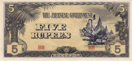 Japán megszállások/Kelet-Ázsia II.vh. 10 klf bankjegy T:I,I-,II (2x)