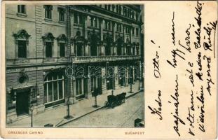 1901 Budapest V. Müller Antal Országos Kaszinó (casino) étterem. Semmelweis utca 1-3. (EK)
