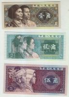 Kína 1953-1999. 8 klf bankjegy + 2 klf régebbi tartományi bankjegy + 1 db Hong Kong, összesen 11 klf...