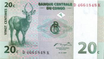 Kongó 1997-2003.7 klf bankjegy T:I