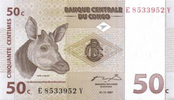 Kongó 1997-2003.7 klf bankjegy T:I