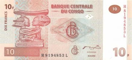 Kongó 1997-2003.7 klf bankjegy T:I