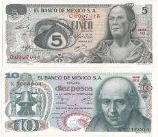 Mexikó 1971. 5P U6997915 + 1977. 10P X5218004 T:I,I- Mexico 1971. 5 Pesos U6997915 + 1977. 10 Pesos X5218004 C:UNC,AU