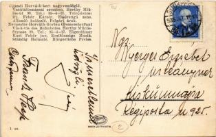 1935 Budapest XV. Rákospalota-Újpest, Horváth-kert nagyvendéglő, kert pincérekkel (Tulajdonos ifj. F...