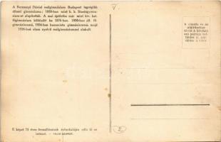 Budapest V. M. kir. áll. Berzsenyi Dániel Reálgimnázium palotája. E képet 75 éves fennállásának évfo...