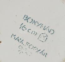 Bonyhádi zománc gyermek tálka, karcokkal. d: 16 cm