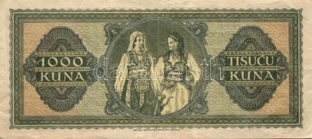 Horvátország 1941. 10K, 500K, 1000K + 1943. 1000K T:III