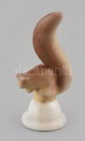 Herendi mókusos csikknyomó / szobrocska. Kézzel festett, jelzett, hibátlan. 6,5 cm
