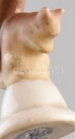 Herendi mókusos csikknyomó / szobrocska. Kézzel festett, jelzett, hibátlan. 6,5 cm