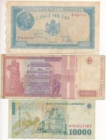 Románia 1943-1999. 500L-10.000L T:III,III-
Romania 1943-1999. 500 Lei - 10.000 Lei C:F,VG